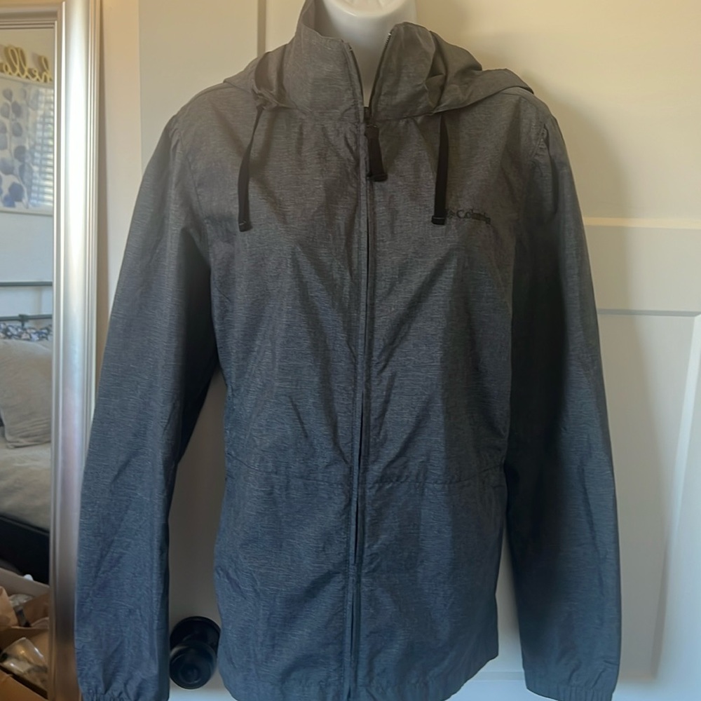 Columbia soft shell hooded full zip lightweight jacket